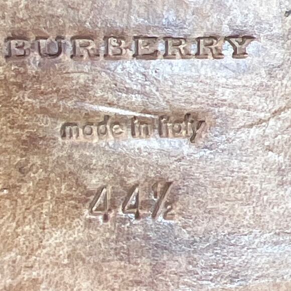 Vintage Burberry Men\'s Brown Leather Round Toe Oxford Size 44.5 US 11.5 main image 12
